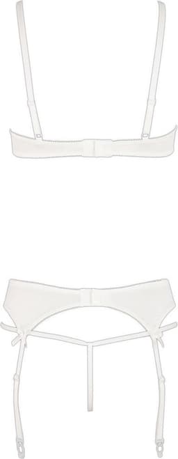 Abierta Fina – Sexy Beha set met Open Stukken en Decoratieve Veters  – Maat 75B/S – Wit — thumbnail 4