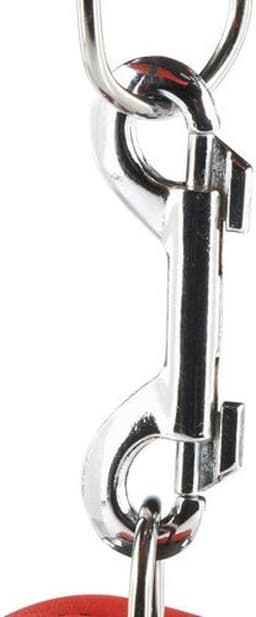 Leren enkelboeien 6.5 cm breed gevoerd -  rood/zwart — thumbnail 3