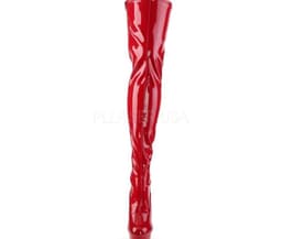 EU 39 = US 9 | DELIGHT-3063 | 6 Heel, 1 3/4 PF Back Lace Thigh Boot, Side Zip — thumbnail 7