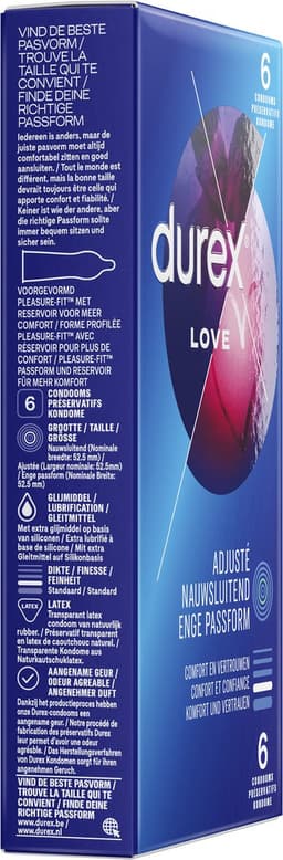 Durex Love Condooms - 6 stuks — thumbnail 8