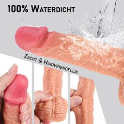 IntiMate® Alexander - Stotende en Roterende Dildo - Sexmachine met Afstandsbediening - XXL Vibrerende Monsterdildo - Handsfree Neukmachine Dildo met Zuignap - Levensecht Materiaal - 23cm Lange Realistische Structuur - Voor Anaal En Vaginaal Gebruik — thumbnail 9