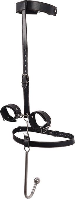 Benji - 3-delige bondage met Anale haak - Handboeien Halsband - BDSM – SM – Seksspeeltjes – bondage set – Sex toys – Anaal haak — thumbnail 2