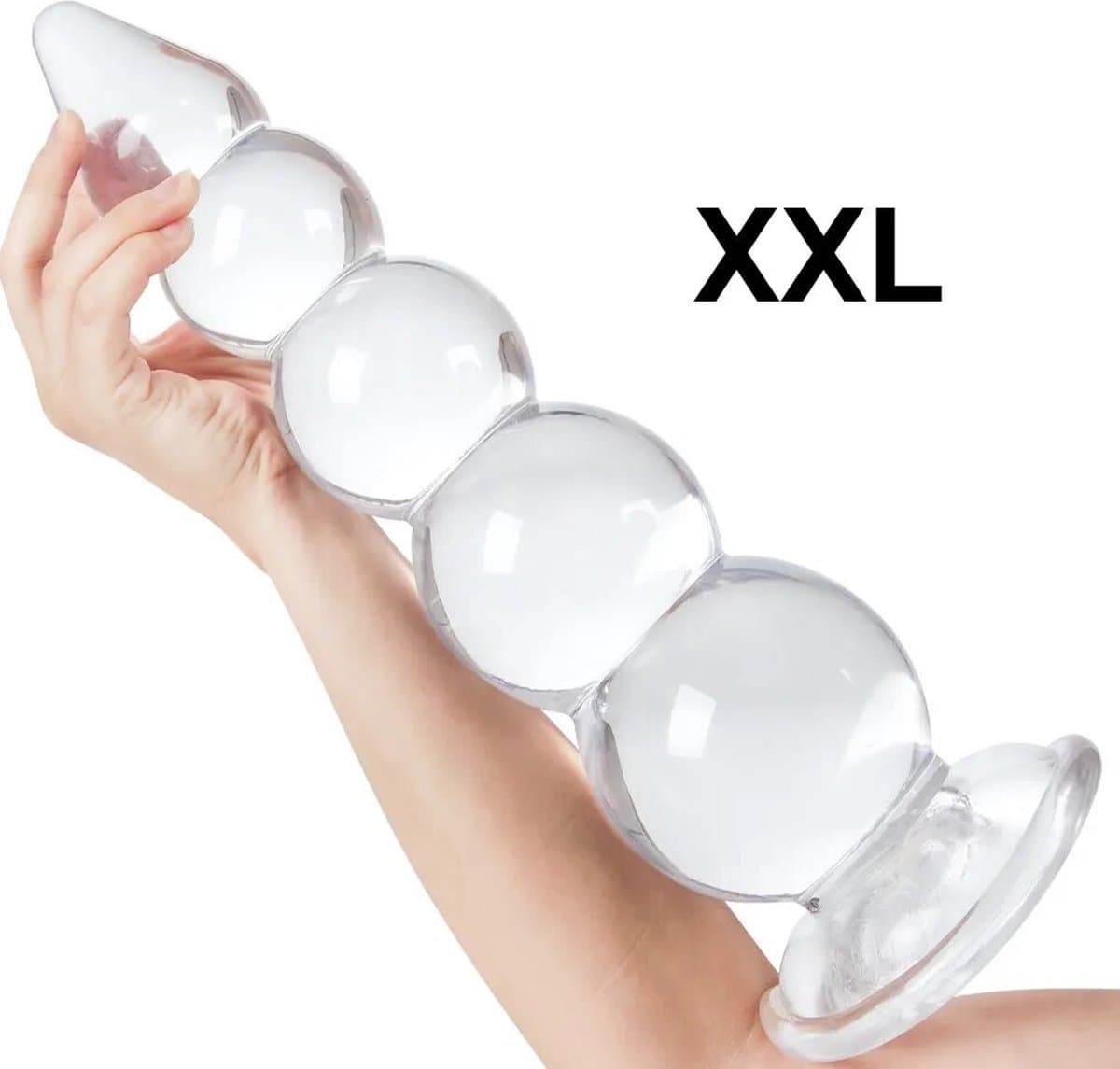 MEGA Anaalplug - XXXL Buttplug - Transparant - Grote anale kralen - Speculum - Dilator - Goede kwaliteit — afbeelding 1