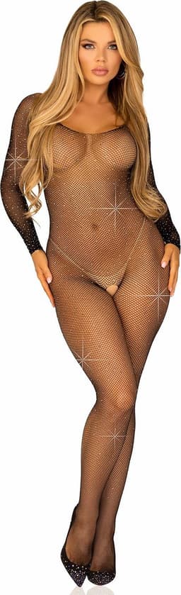 Fishnet sleeved bodystocking — thumbnail 4