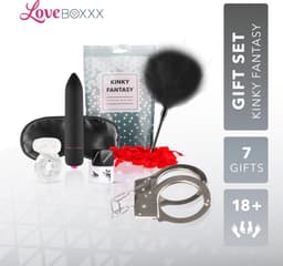 Loveboxxx - Kinky Fantasy - 7 Delige Cadeauset - Geschenkset Mannen, Vrouwen en Koppels - Cadeau Man, Vrouw en Koppels - Giftset Man, Vrouw en Koppels - Erotisch - Zwart — thumbnail 1