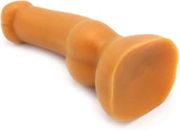 Gold Play - Soft Liquid Siliconen Anaal Dildo Cock - Goud L — thumbnail 2