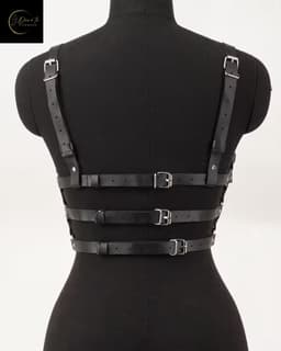 Dare to Undress – Bound Desire – Erotische Lingerie voor Dames – Lingerie Erotisch – Sexy Lingerie – Erotische BH Harnasset – Sexy PU-Leren Lingerie Harnas voor Dames – Fetish & Kinky Accessoire – BDSM & Clubwear – One Size — thumbnail 4