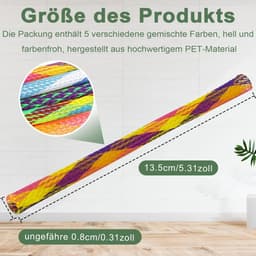 10 stuks kattenspeelgoed met veer - Kleurrijke spiraal - Van gekleurd plastic - Kattenspeelgoed - Bijten en kittens jacht - Willekeurige kleur — thumbnail 5