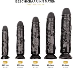 SINYX Dildo met Zuignap - 15,5 cm - Zwarte Dildo - Realistische Dildo - Sex Toys voor Vrouwen - Sex Toys voor Mannen - Dildo Mannen Anaal - Sextoys — thumbnail 2