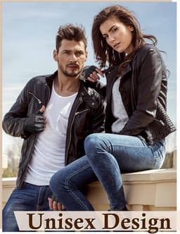 Handschoenen vingerloos, PU lederen anti-slip handschoenen met halve vingers voor heren dames motor rijhandschoenen — thumbnail 2