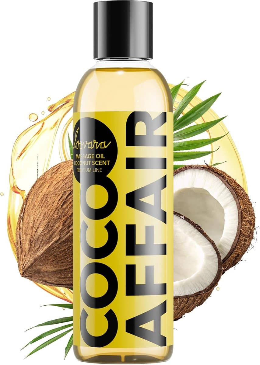 LOOVARA Massageolie COCO AFFAIR 150 ml met kokosgeur voor plezierige massages – Premium erotische massageolie — afbeelding 1