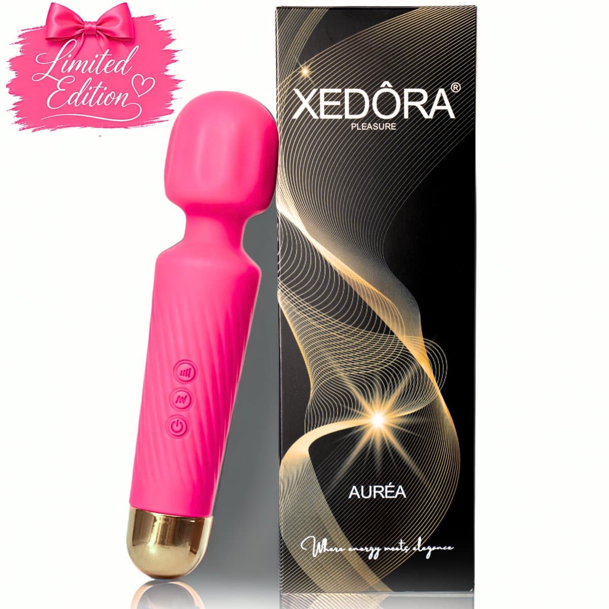 Xedôra® Auréa Pink Wand Massager - Vibrators voor Vrouwen - Krachtige Clitoris Stimulator - 20 Standen - Stil & Discreet - Sex Toys voor Vrouwen - Seksspeeltjes - Ideaal cadeau voor haar - Magic Wand - — afbeelding 1