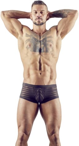 Zwarte semi-transparante herenshort M — thumbnail 2