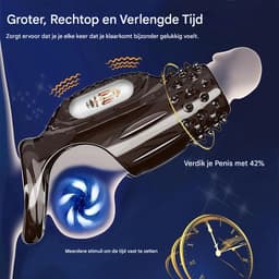 Vitdipy - Cockring - Vibrerend - G-Spot - Penis Sleeve - Waterdicht - Sex Toys voor Koppels - Perineum Stimulatie - Zwart — thumbnail 6