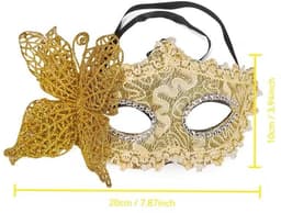 Venetiaans Masker - Maskerade Masker- Kantpatroon - Paars/Zilver — thumbnail 4