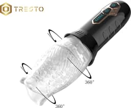 TRESTO - 360° Masturbator - voor mannen Thursting Rotation - Pocket Pussy – Seks Toys voor mannen - sex speeltje - sex toys voor koppels - deepthroat plezier en orgasme Automatische - sex toys - 5 rotation en 10 vibration 3 in 1 — thumbnail 5
