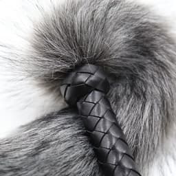 Smart Moves - Vossenstaart Flogger - 62cm - Grijs — thumbnail 3