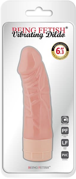Being Fetish - Vibrerende Dildo - Batterijen - 16 cm - Lichte Huidskleur — thumbnail 3