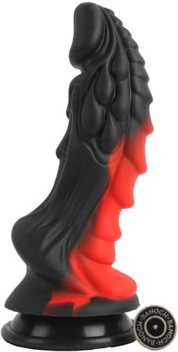 Banoch | Fantasy Dragon Dildo | Rood/Zwart – Siliconen Dildo met Zuignap | Gedetailleerde Textuur | Flexibel & Stevig | Monster creature — thumbnail 1