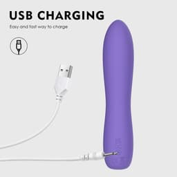 WINYI Brandy SUPER krachtige bullet vibrator - verwarmende kleine vibrator - zachte siliconen - oplaadbaar - waterdicht - paars — thumbnail 6