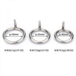 Birdy metalen kuisheidskooi 8 x 3,5 cm - Cockring Maat 40 MM - Metalen Penis Kooi - Metalen Chastity — thumbnail 5