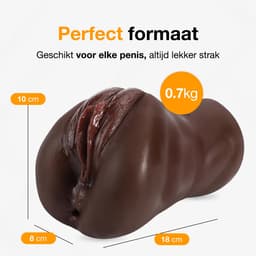 Jespro Ebony Pocket Pussy - Zwart - Kunstvagina - Sex Toys voor Mannen - Masturbator - Blowjob Simulator - Nep Vagina - Voor Heren - Stroker - Seksspeeltjes - Erotiek - Zelf aftrekken — thumbnail 6