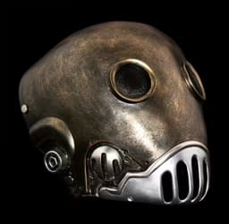 Bronskleurig Gasmasker – Cosplay & Halloween – Sci-Fi Design — thumbnail 3