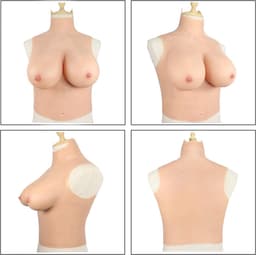 Siliconen Borstprothesen - D Cup - 100% hypoallergene medische siliconen - Navellengte - Wearable Borst - Kunstmatige Nep Borst - Valse Borsten - Borst - Siliconen Huid - Bodysuit - Crossdresser - Transgender - Travestiet - Body4Everybody — thumbnail 6