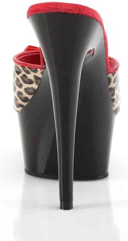 Pleaser - DELIGHT6016 Muiltjes - Paaldans schoenen - 42 Shoes - Rood/Bruin — thumbnail 4