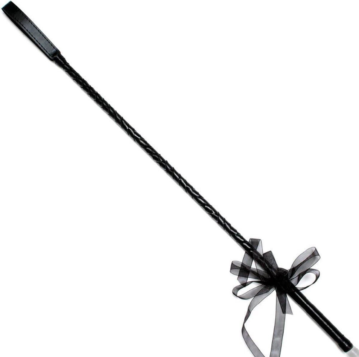 Smart Moves - Paardrijzweep met Strik - 65 cm - Zwart — afbeelding 1