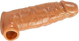 Erodit® Realistische penis condoom sleeve met cockring, sleeve verlenging condoom, vertraging van ejaculatie, harde erectie, verbetering van het uithoudingsvermogen, seksspeeltje voor mannen, Erotiek voor Mannen, Koppels — thumbnail 1