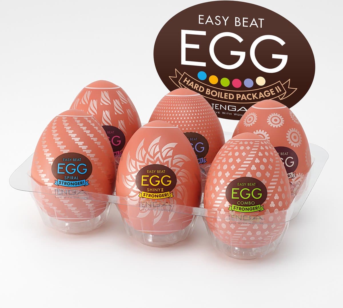 Tenga - Easy Beat Egg - Hard Boiled package II - 6 variaties — afbeelding 1