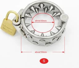 Scrotum Knevel met Spikes - incl Slot - Bakzak - Scrotum - BDSM - Vertraagd klaarkomen - Vertraging - Penis - Extreme sex — thumbnail 3