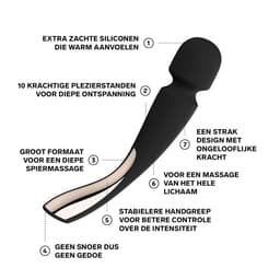 LELO SMART WAND 2 Large – Massageapparaat – 10 Genotsinstellingen – Black — thumbnail 4