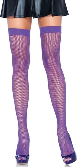 Nylon Fishnet Thigh Highs — thumbnail 2