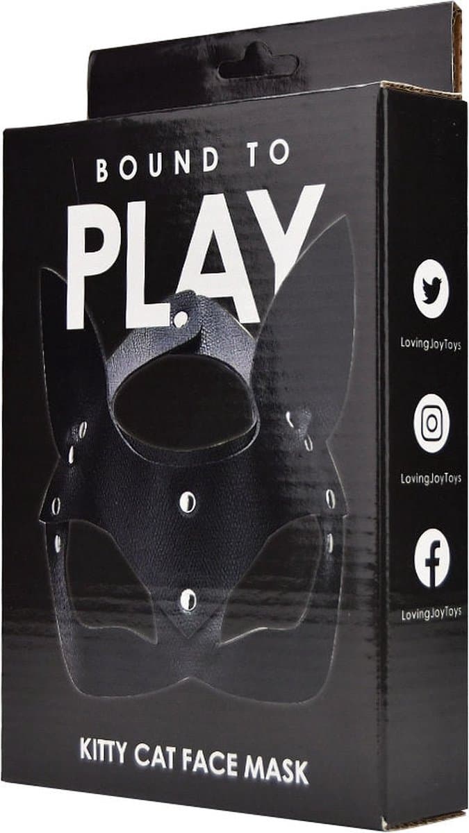 Power Escorts Bound To Play - Black Kitty Cat Masker — afbeelding 1
