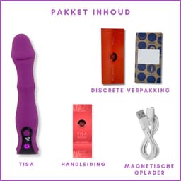 SlipperyHeights® Tisa - Triple 360° Stotende Vibrator - Clitoris en G-Spot Stimulatie - LCD Scherm - Intense 27 Standen - Siliconen Sex Toy voor Vrouwen - Dildo - Donkerpaars — thumbnail 10