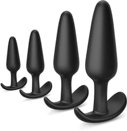 Lzwintrading - Buttplug Set - 4 Delige Siliconen Buttplugs Set voor Mannen en Vrouwen - Sex Toys voor Koppels - Anale Speeltjes - Anaal Dildo - Anale Plug - Ø2,1cm Ø2.4cm Ø3.1cm Ø4.0cm — thumbnail 1