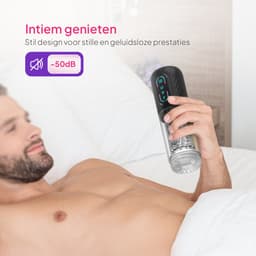 Pure Pleasure® Masturbator voor Man – Pocket Pussy - Sex Toys voor Mannen– 9 Zuig & Vibratiestanden – Realistisch & Verwarmd – Oplaadbaar Seksspeeltje – Inclusief 20ml Glijmiddel – Zwart — thumbnail 8