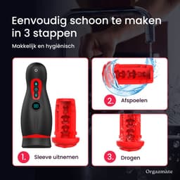 Orgazmate - Sara de Masturbator Voor Man - Sex Toys Voor Mannen - Met Warmtefunctie, APP Control & Mobiele Houder - 9 Zuig & Vibratiestanden - Pocket Pussy - USB Oplaadbaar — thumbnail 8