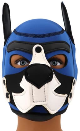 Dog/Puppy/Honden Neoprene-Masker Alano Blauw-Zwart-Wit- neopreen — thumbnail 1