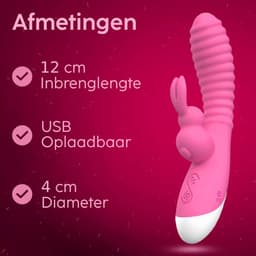 G-Toys® Tarzan Vibrator Roze - 12 standen - Vibrators voor Vrouwen - Clitoris & G-spot Stimulator - Erotiek Seksspeeltjes Sex Toys - Rabbit Bunny Realistisch Gevoel - Koppels Erotisch Masturbator - Dildo — thumbnail 3