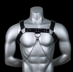 BUM BLING® Harnas voor Man - BDSM Harnas - Fetish Festival Outfit - Gay Clubwear - Fetish Wear Man - Zwart — thumbnail 4