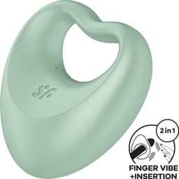 Satisfyer 2-in-1 vingervibrator en penisring 'Perfect Pair 3', 6,5 cm, lichaamsvriendelijke siliconen, oplaadbaar — thumbnail 10