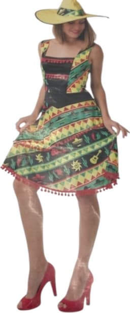 Kinky Mexicaanse Fiesta Verkleedjurk met Sombrero – Verleidelijke Outfit voor Rollenspel – Maat S — thumbnail 2