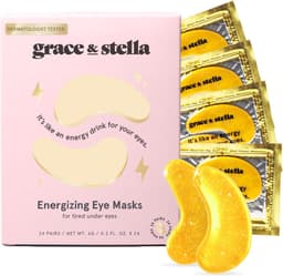 Grace & Stella Masker voor onder de ogen - (24 paar, goud) vermindert donkere kringen, gezwollen ogen, wallen onder de ogen, rimpels - Gel onder de ogen, Vegan Cruelty-Free Self Care van Grace and Stella — thumbnail 1