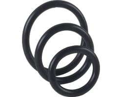 Banoch | cockring trio - classic set | zwart siliconen | Ø 35/45/55 mm | penisring