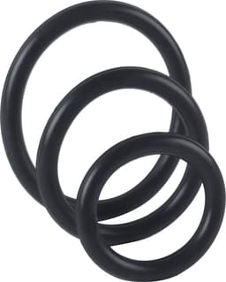 Banoch | cockring trio - classic set | zwart siliconen | Ø 35/45/55 mm | penisring — thumbnail 1