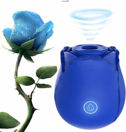 Akindo - blauw - vibrator 10 standen - waterproof - sex - sex toys - sex toys voor vrouwen en koppels - clitoris zuigend vibrerend speeltje - voor vrouwen Sucking Vibrator, Clitoral Suction, Clot Clitoris, Nipple Stimulator - roos bloem — thumbnail 3