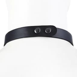 Smart Moves - Collar met Strass Letters SLAVE - Zwart — thumbnail 2